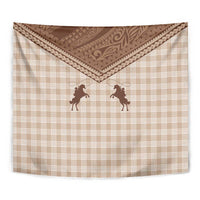 Aloha Hawaii Cowboys Paniolo Tapestry Beige Palaka LT7 - Polynesian Pride