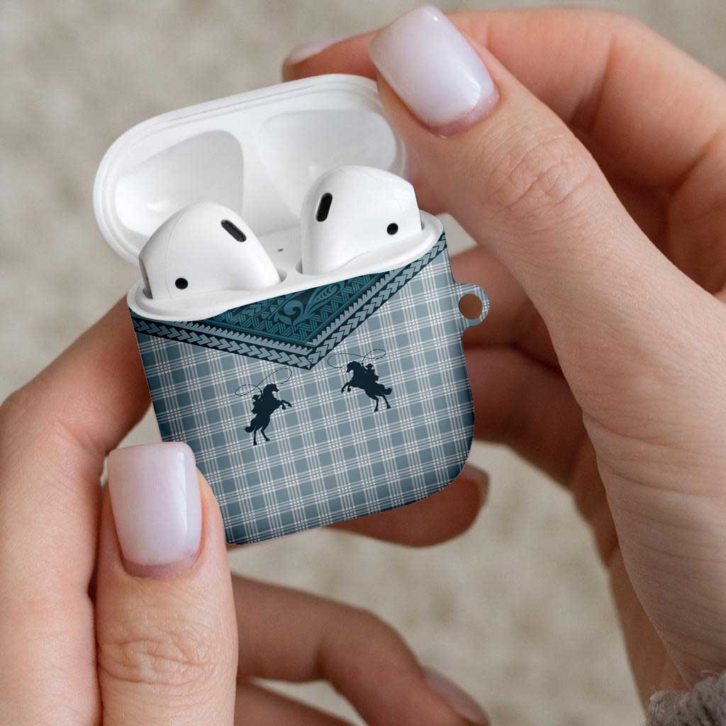 Aloha Hawaii Cowboys Paniolo AirPods Case Teal Palaka LT7 - Polynesian Pride