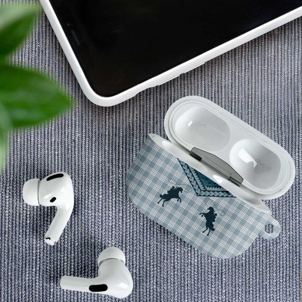 Aloha Hawaii Cowboys Paniolo AirPods Case Teal Palaka LT7 - Polynesian Pride