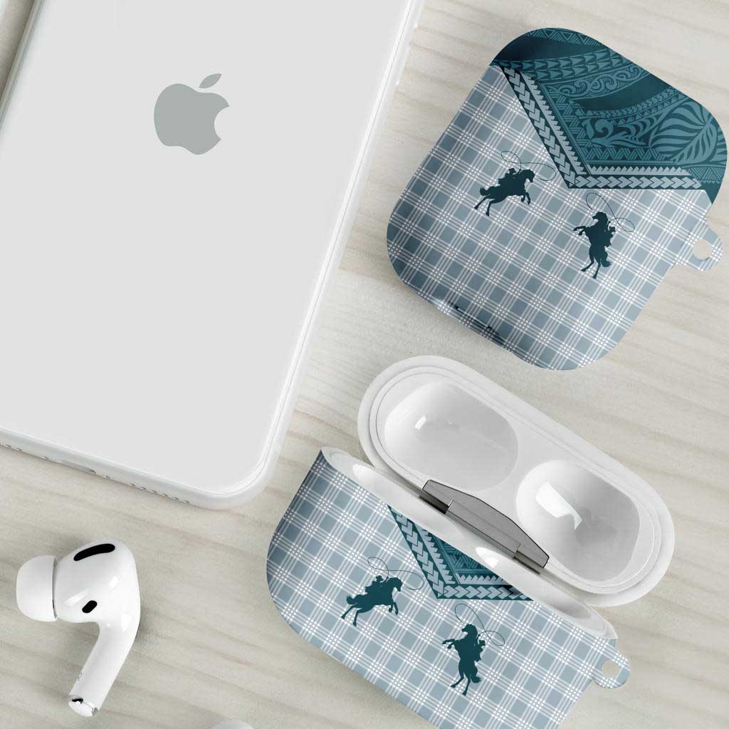 Aloha Hawaii Cowboys Paniolo AirPods Case Teal Palaka LT7 - Polynesian Pride