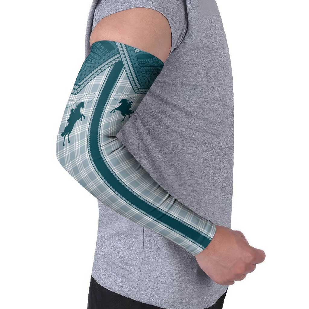 Aloha Hawaii Cowboys Paniolo Arm Sleeves Teal Palaka LT7 - Polynesian Pride