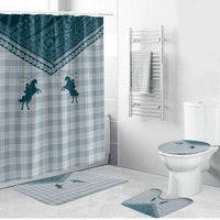 Aloha Hawaii Cowboys Paniolo Bathroom Set Teal Palaka LT7 Bathroom Set (4 pcs) Teal - Polynesian Pride