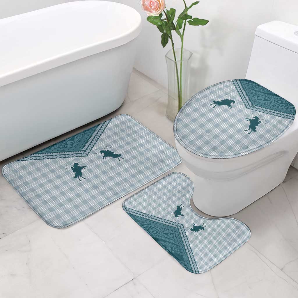Aloha Hawaii Cowboys Paniolo Bathroom Set Teal Palaka LT7 - Polynesian Pride