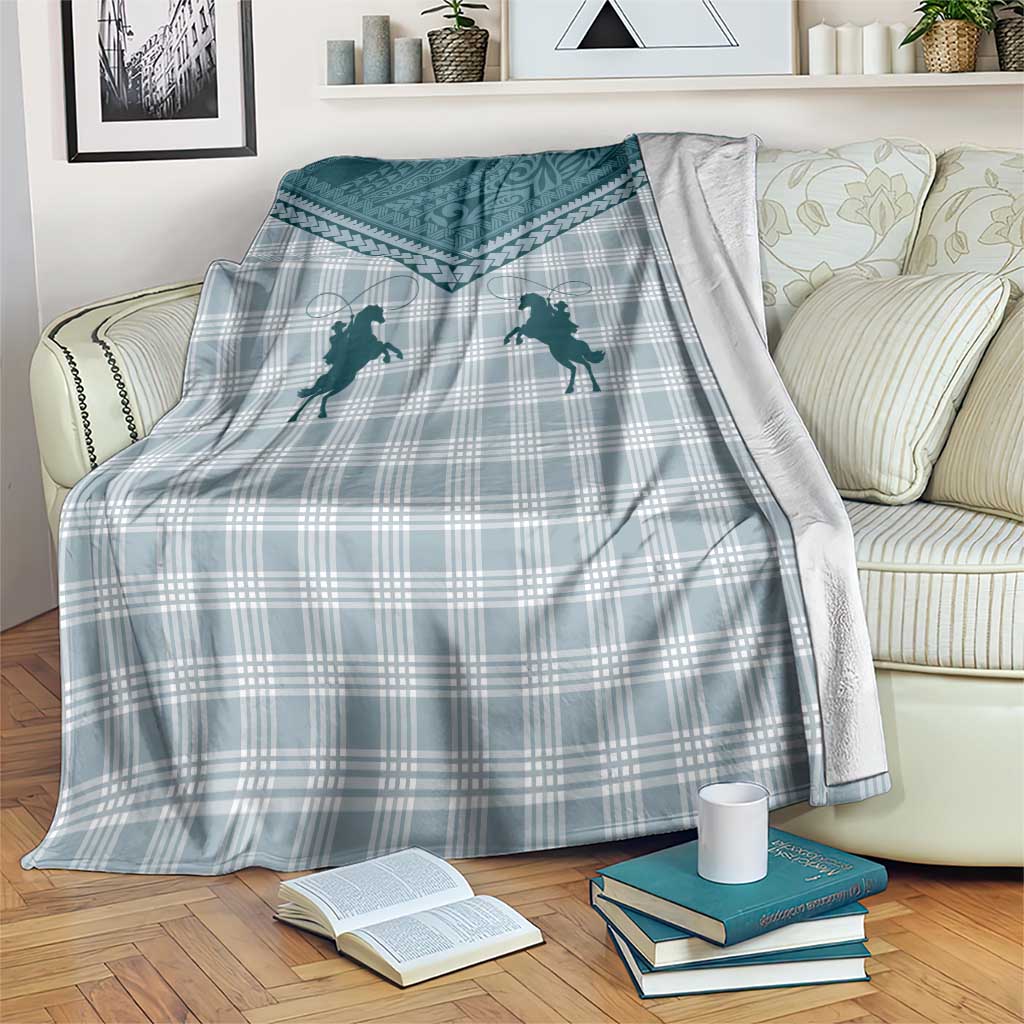 Aloha Hawaii Cowboys Paniolo Blanket Teal Palaka LT7 Teal - Polynesian Pride