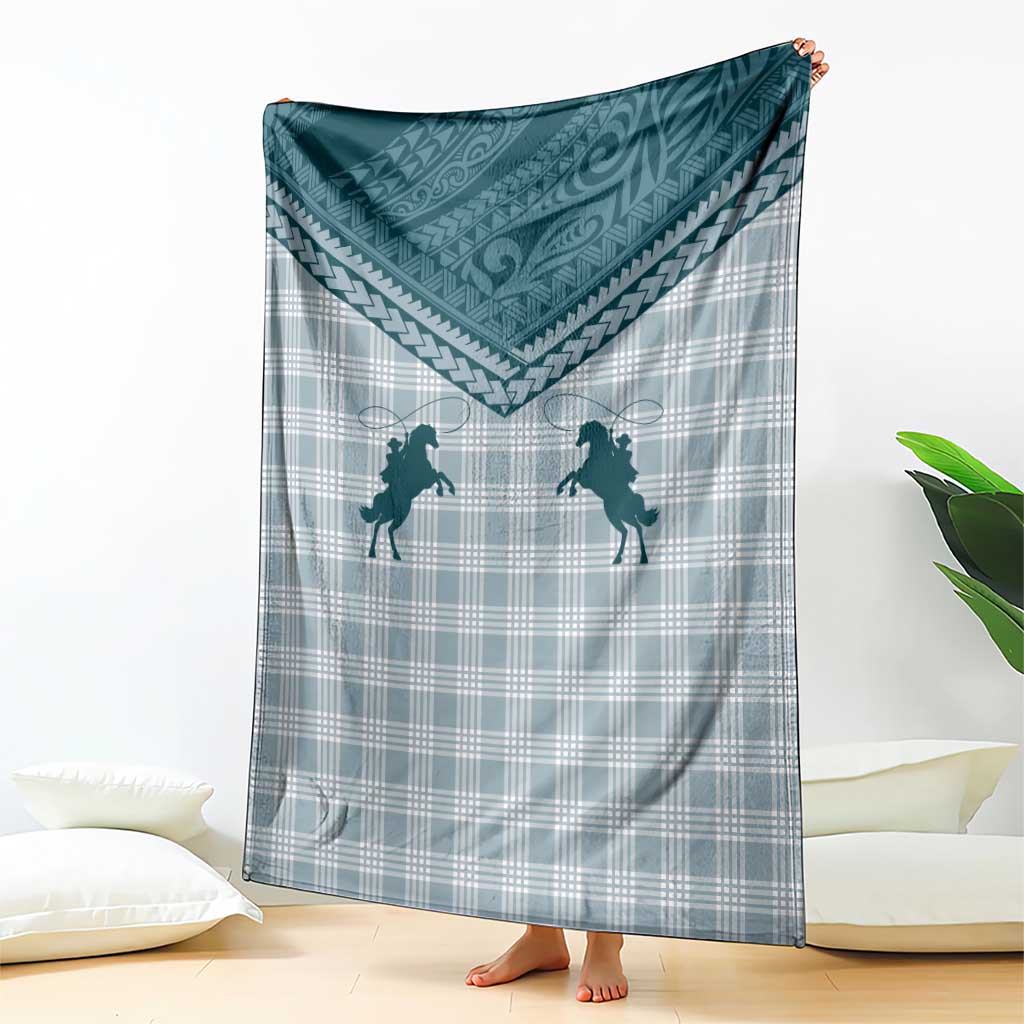 Aloha Hawaii Cowboys Paniolo Blanket Teal Palaka LT7 - Polynesian Pride