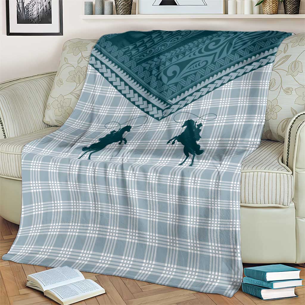 Aloha Hawaii Cowboys Paniolo Blanket Teal Palaka LT7 - Polynesian Pride
