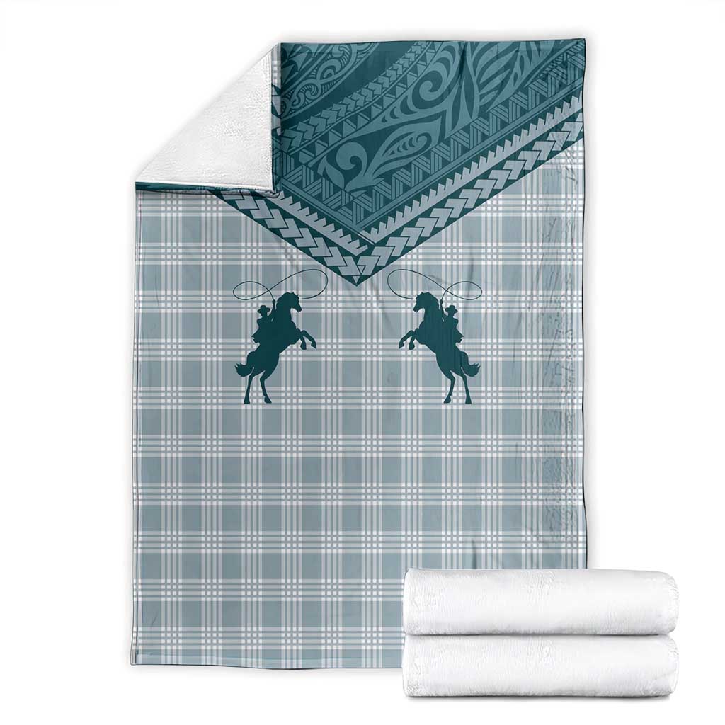 Aloha Hawaii Cowboys Paniolo Blanket Teal Palaka LT7 - Polynesian Pride
