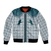 Aloha Hawaii Cowboys Paniolo Bomber Jacket Teal Palaka LT7 Unisex Teal - Polynesian Pride