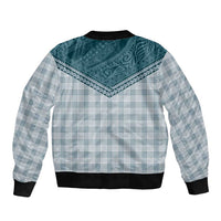Aloha Hawaii Cowboys Paniolo Bomber Jacket Teal Palaka LT7 - Polynesian Pride