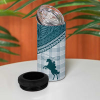 Aloha Hawaii Cowboys Paniolo 4 in 1 Can Cooler Tumbler Teal Palaka LT7 - Polynesian Pride