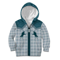 Aloha Hawaii Cowboys Paniolo Kid Hoodie Teal Palaka LT7 Zip Hoodie Teal - Polynesian Pride