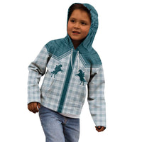 Aloha Hawaii Cowboys Paniolo Kid Hoodie Teal Palaka LT7 - Polynesian Pride