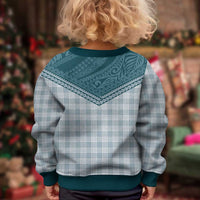 Aloha Hawaii Cowboys Paniolo Kid Ugly Christmas Sweater Teal Palaka LT7 - Polynesian Pride