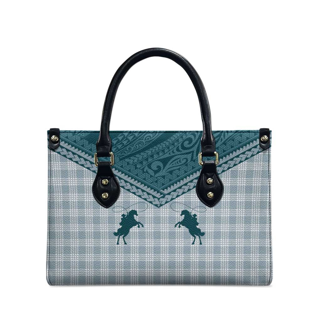 Aloha Hawaii Cowboys Paniolo Leather Bag Teal Palaka LT7 - Polynesian Pride