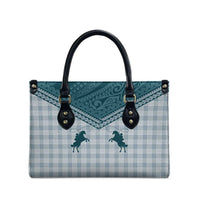 Aloha Hawaii Cowboys Paniolo Leather Bag Teal Palaka LT7 - Polynesian Pride