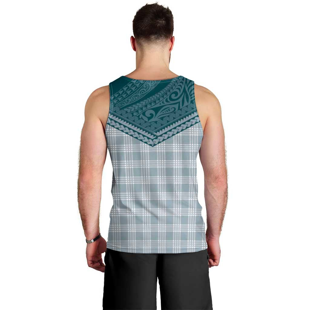 Aloha Hawaii Cowboys Paniolo Men Tank Top Teal Palaka LT7 - Polynesian Pride