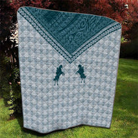 Aloha Hawaii Cowboys Paniolo Quilt Teal Palaka LT7 - Polynesian Pride