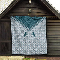 Aloha Hawaii Cowboys Paniolo Quilt Teal Palaka LT7 - Polynesian Pride