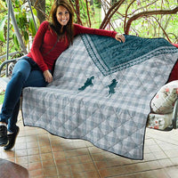 Aloha Hawaii Cowboys Paniolo Quilt Teal Palaka LT7 - Polynesian Pride
