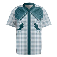 Aloha Hawaii Cowboys Paniolo Rugby Jersey Teal Palaka LT7 Teal - Polynesian Pride