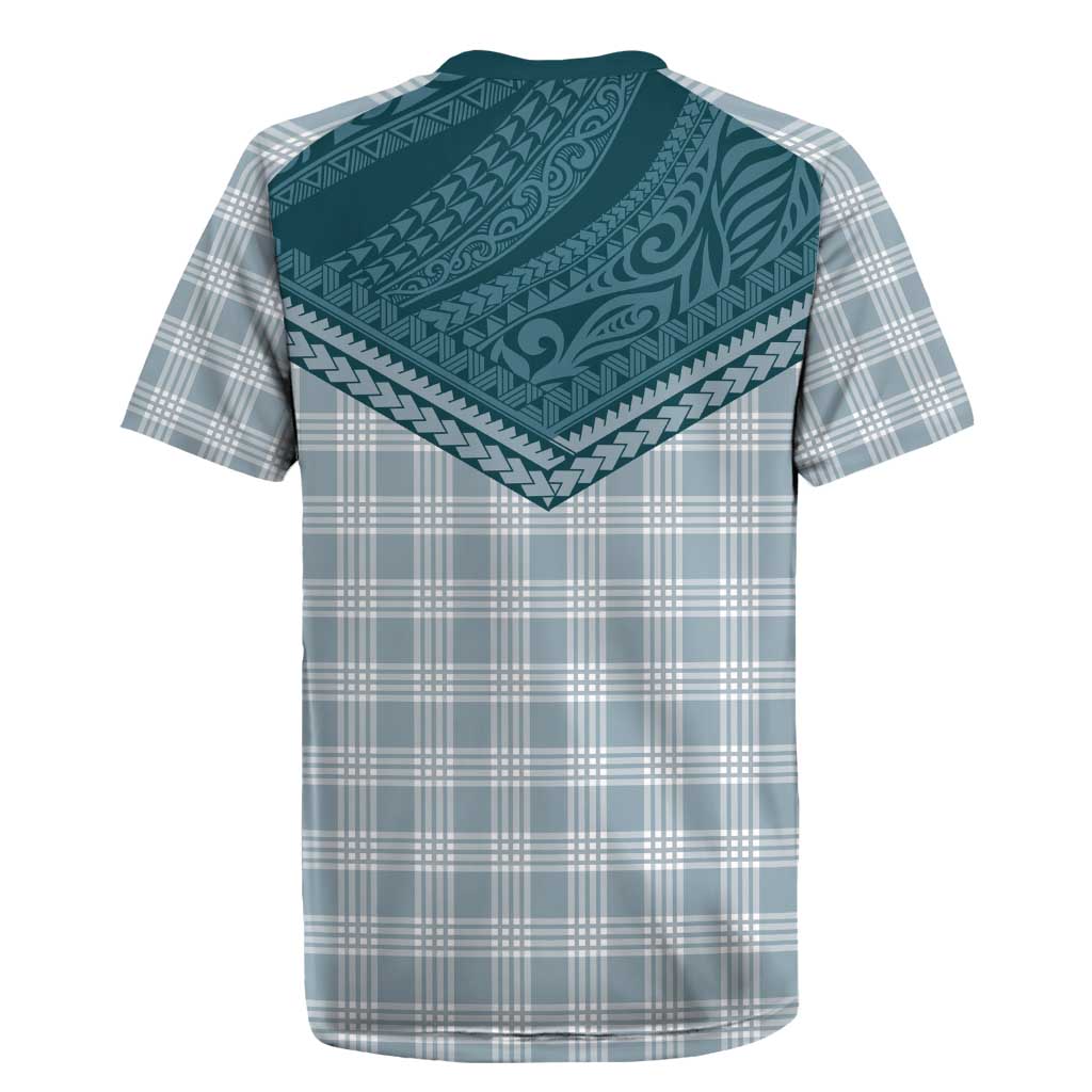 Aloha Hawaii Cowboys Paniolo Rugby Jersey Teal Palaka LT7 - Polynesian Pride