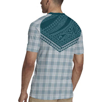Aloha Hawaii Cowboys Paniolo Rugby Jersey Teal Palaka LT7 - Polynesian Pride