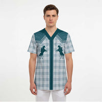 Aloha Hawaii Cowboys Paniolo Scrub Top Teal Palaka LT7 - Polynesian Pride