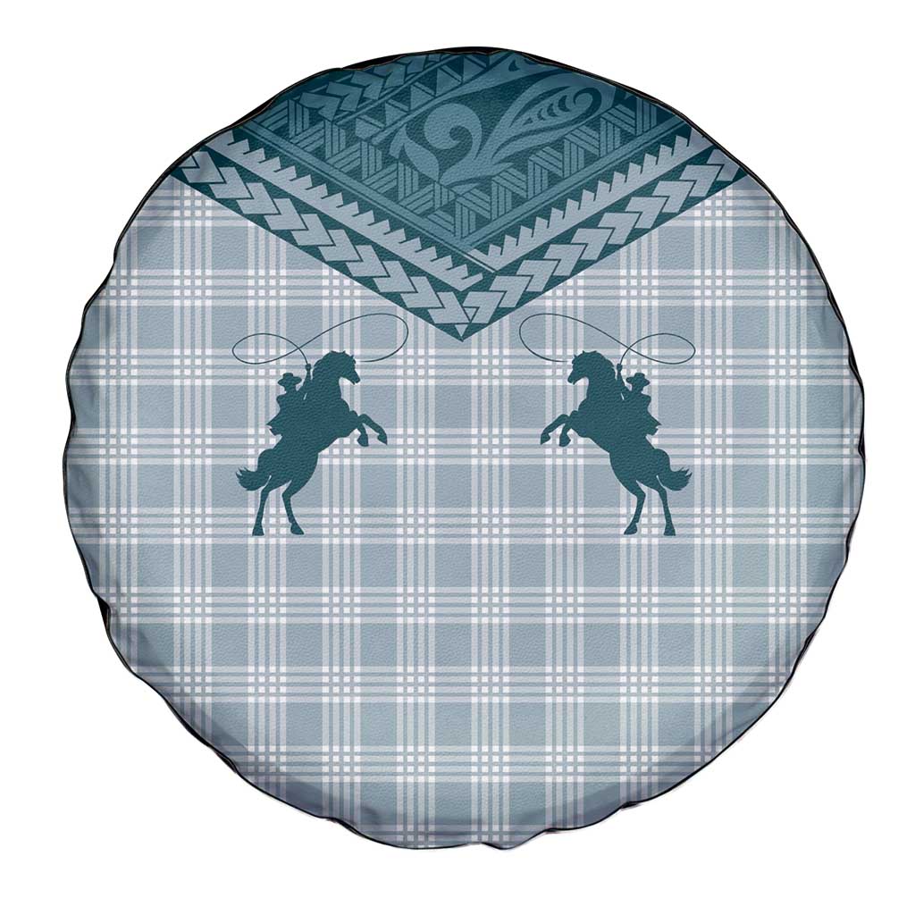 Aloha Hawaii Cowboys Paniolo Spare Tire Cover Teal Palaka LT7 - Polynesian Pride