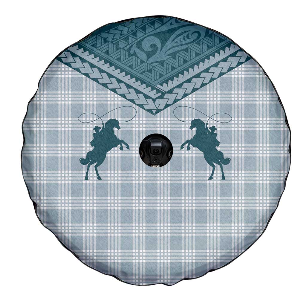 Aloha Hawaii Cowboys Paniolo Spare Tire Cover Teal Palaka LT7 - Polynesian Pride