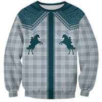 Aloha Hawaii Cowboys Paniolo Sweatshirt Teal Palaka LT7 Unisex Teal - Polynesian Pride