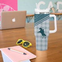 Aloha Hawaii Cowboys Paniolo Tumbler With Handle Teal Palaka LT7 - Polynesian Pride