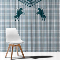 Aloha Hawaii Cowboys Paniolo Window Curtain Teal Palaka LT7 - Polynesian Pride