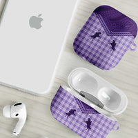 Aloha Hawaii Cowboys Paniolo AirPods Case Violet Palaka LT7 - Polynesian Pride