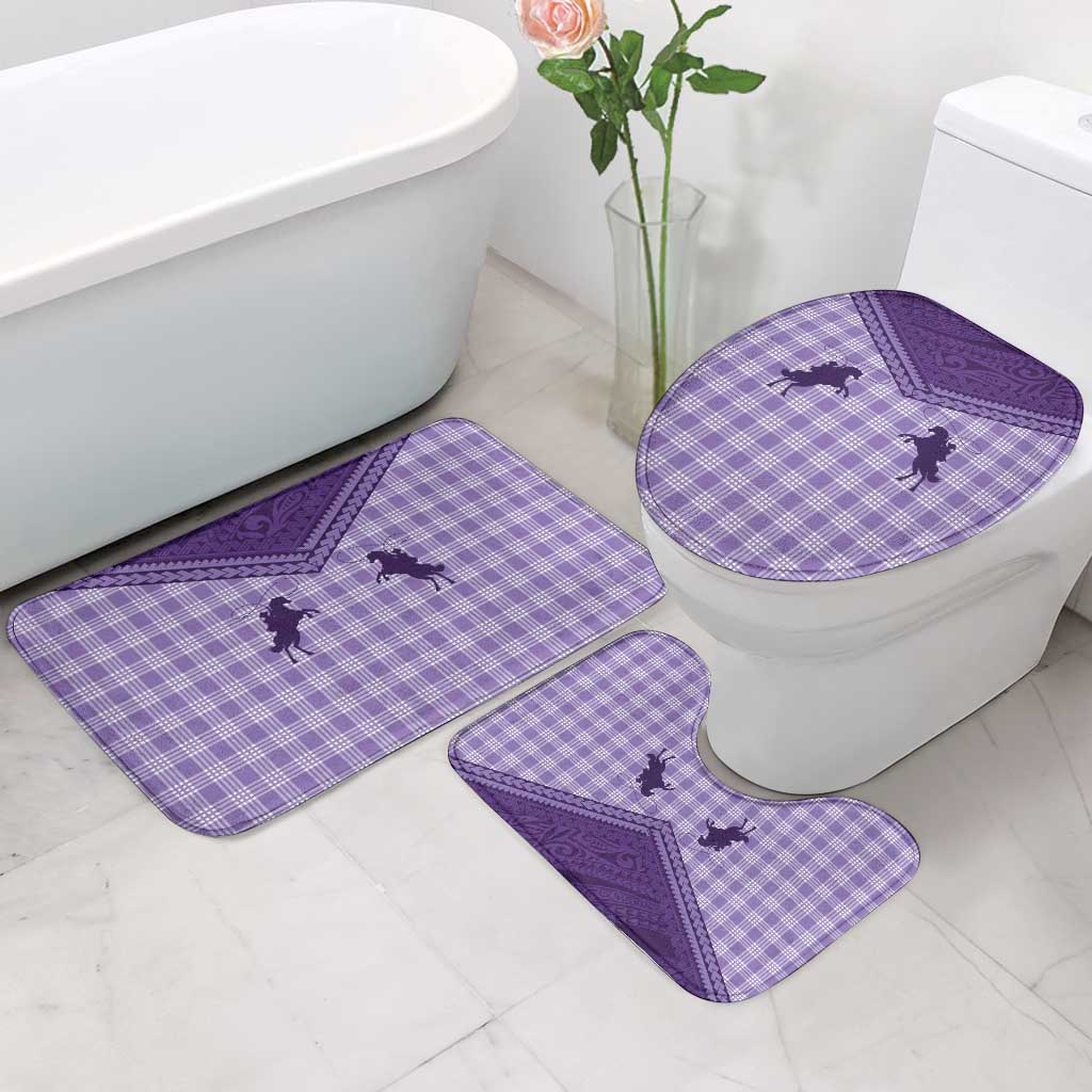 Aloha Hawaii Cowboys Paniolo Bathroom Set Violet Palaka LT7 - Polynesian Pride