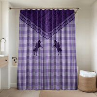 Aloha Hawaii Cowboys Paniolo Bathroom Set Violet Palaka LT7 Shower Curtain Only Purple - Polynesian Pride
