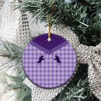 Aloha Hawaii Cowboys Paniolo Ceramic Ornament Violet Palaka LT7 - Polynesian Pride