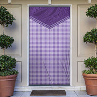 Aloha Hawaii Cowboys Paniolo Door Cover Violet Palaka LT7 Purple - Polynesian Pride