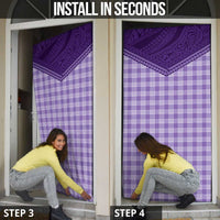 Aloha Hawaii Cowboys Paniolo Door Cover Violet Palaka LT7 - Polynesian Pride