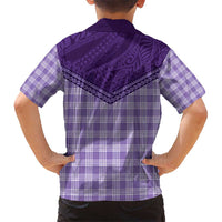 Aloha Hawaii Cowboys Paniolo Kid Hawaiian Shirt Violet Palaka LT7 - Polynesian Pride