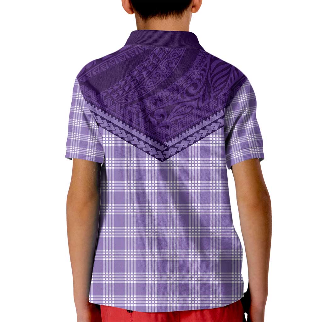 Aloha Hawaii Cowboys Paniolo Kid Polo Shirt Violet Palaka LT7 - Polynesian Pride