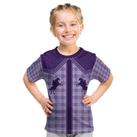 Aloha Hawaii Cowboys Paniolo Kid T Shirt Violet Palaka LT7 Purple - Polynesian Pride