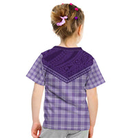 Aloha Hawaii Cowboys Paniolo Kid T Shirt Violet Palaka LT7 - Polynesian Pride