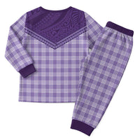 Aloha Hawaii Cowboys Paniolo Christmas Pajama Set Violet Palaka LT7 - Polynesian Pride