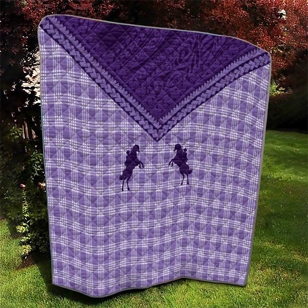 Aloha Hawaii Cowboys Paniolo Quilt Violet Palaka LT7 - Polynesian Pride