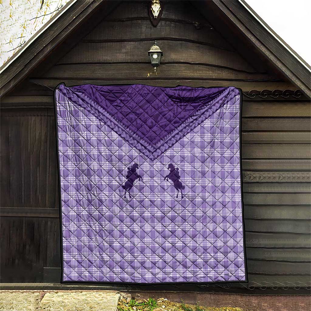 Aloha Hawaii Cowboys Paniolo Quilt Violet Palaka LT7 - Polynesian Pride