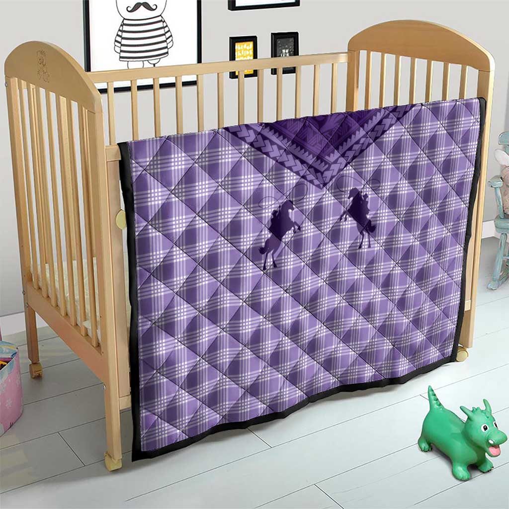 Aloha Hawaii Cowboys Paniolo Quilt Violet Palaka LT7 - Polynesian Pride