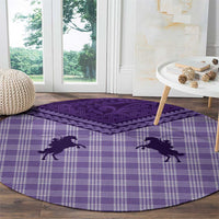 Aloha Hawaii Cowboys Paniolo Round Carpet Violet Palaka LT7 - Polynesian Pride