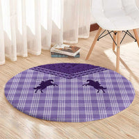 Aloha Hawaii Cowboys Paniolo Round Carpet Violet Palaka LT7 - Polynesian Pride
