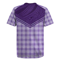 Aloha Hawaii Cowboys Paniolo Rugby Jersey Violet Palaka LT7 - Polynesian Pride