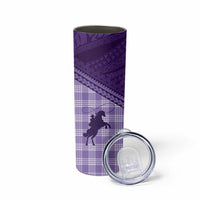 Aloha Hawaii Cowboys Paniolo Skinny Tumbler Violet Palaka LT7 - Polynesian Pride